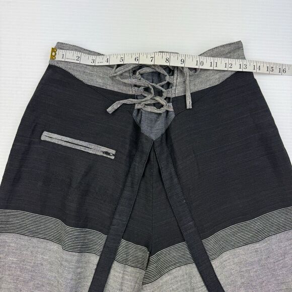 Women’s Boho Wrap Pants L/XL Open Trousers Cotton Wide Leg Hippie Festival Nepal - Picture 6 of 9